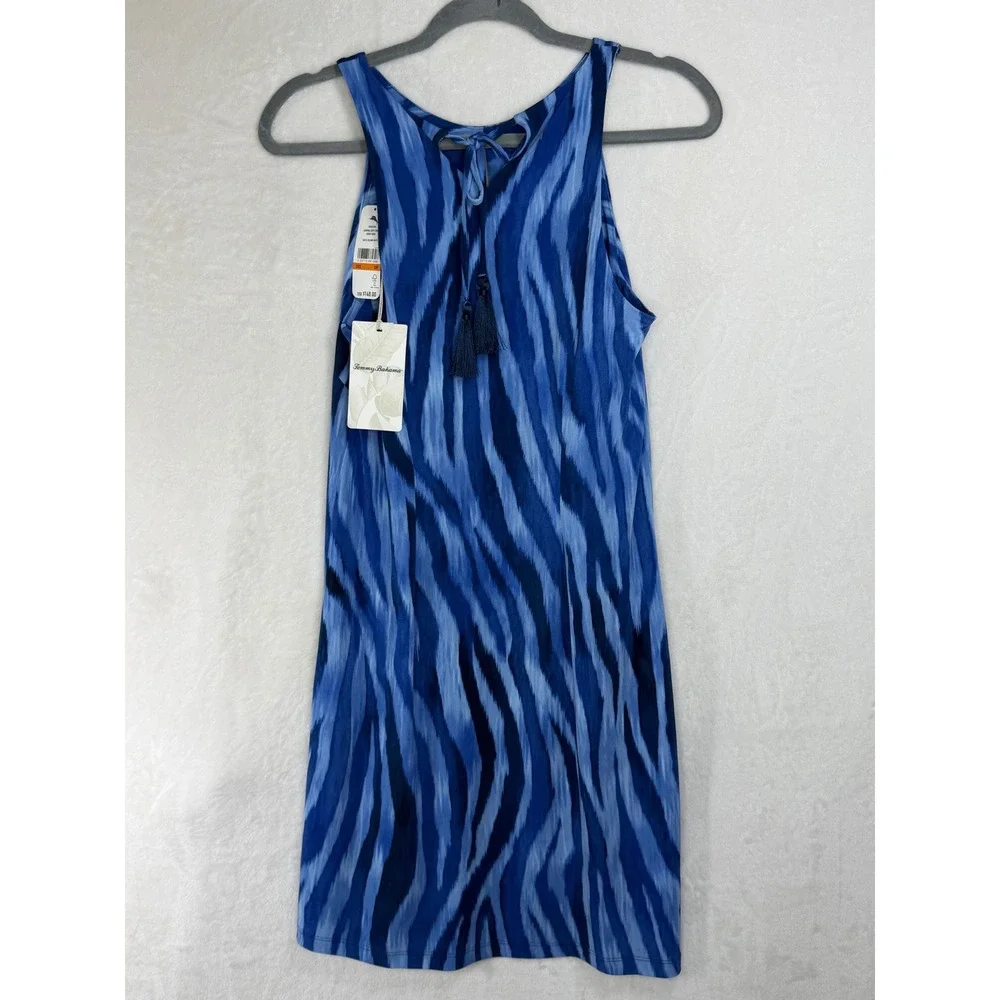 NWT Tommy Bahama Jasmina Zesty Zebra Dress Women S Blue